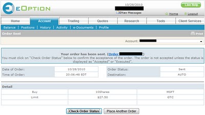 eoption stock trading order confirmation