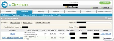 eoption stock trading account positions menu