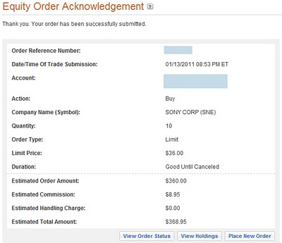 merrill edge stock trading order submitted successfully